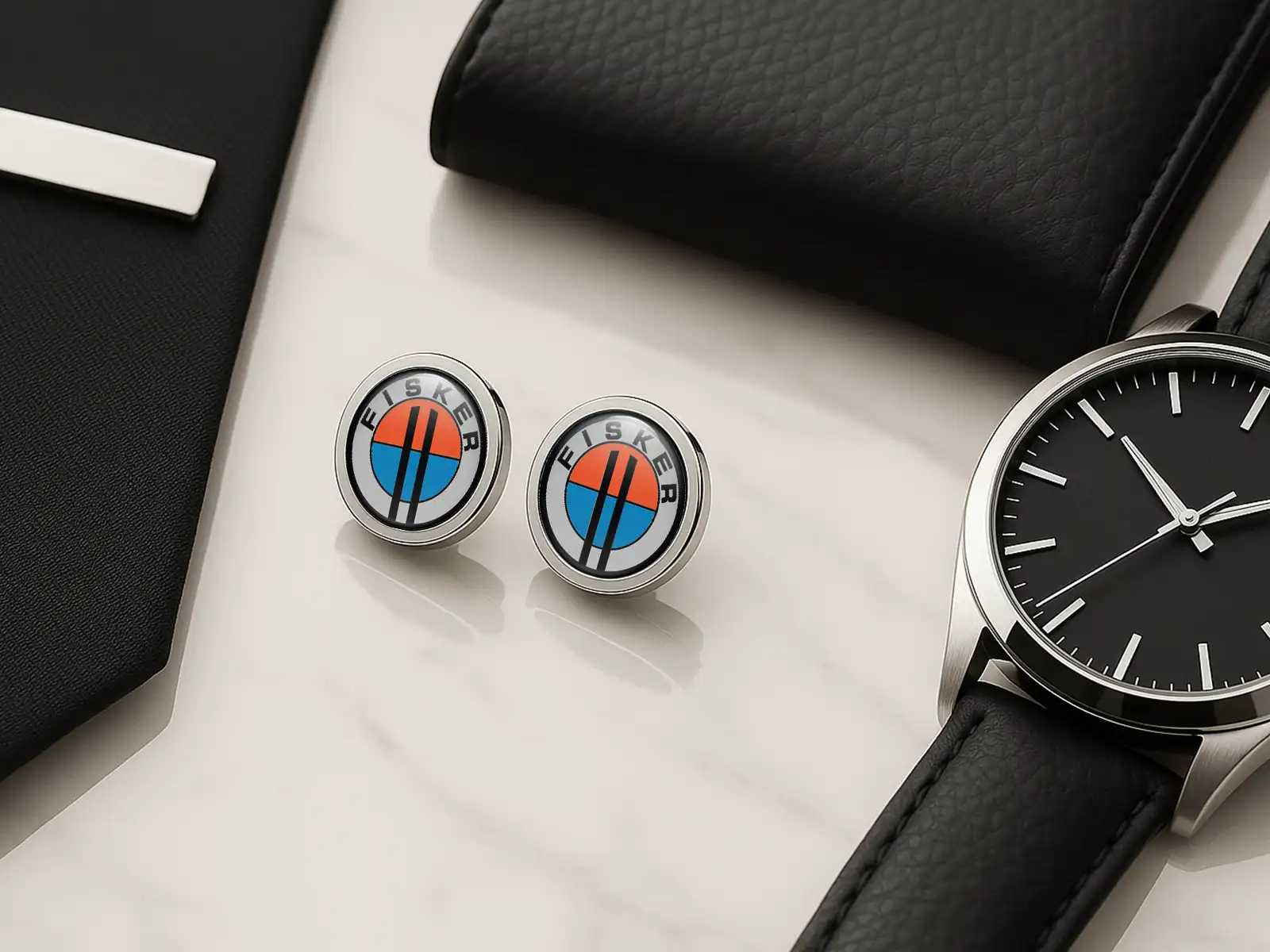 Fisker Boutons de Manchette Formels Mode Homme Durables